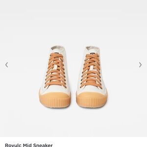 G-Star-Raw Men's Rovulc-white-Coat-Mid Sneakers High-Top Sz 8/ 41 New